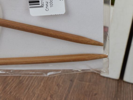 Кругові спиці з бамбука, з трубочкою №4,5 мм, довжина 100 см