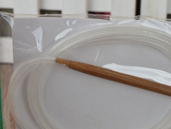 Кругові спиці з бамбука, з трубочкою №4,5 мм, довжина 100 см