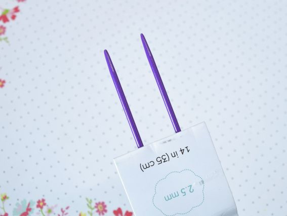 Спицы вязальные прямые алюминиевые №2,5 мм, 35см