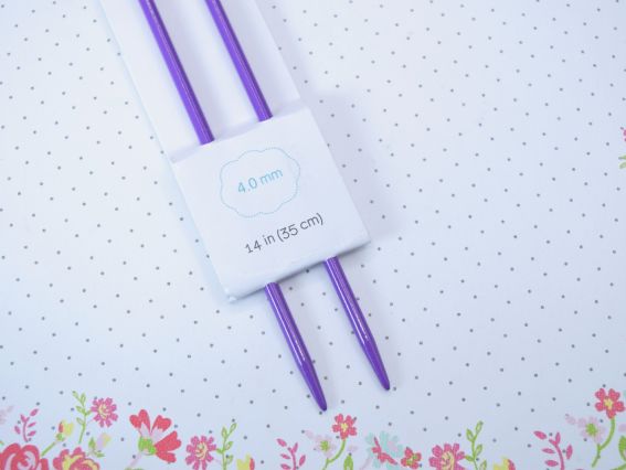 Спицы вязальные прямые алюминиевые №4 мм, 35см