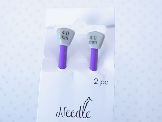 Спицы вязальные прямые алюминиевые №4 мм, 35см