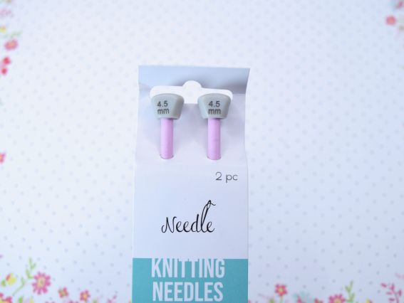 Спиці в'язальні прямі алюмінієві №4,5 мм , 35см