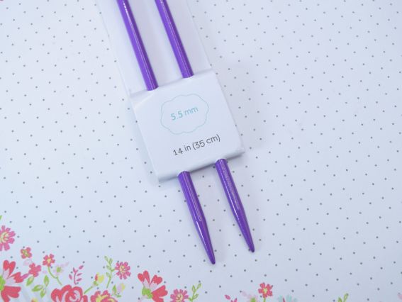 Спиці в'язальні прямі алюмінієві №5,5 мм , 35см