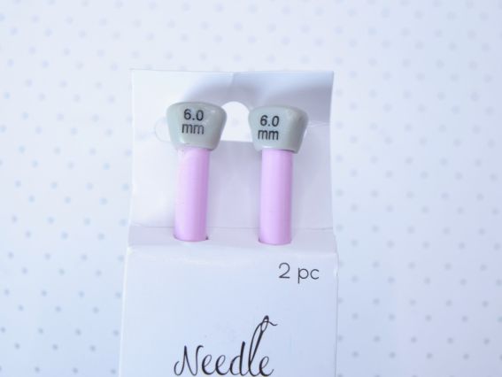 Спицы вязальные прямые алюминиевые №6мм, 35см