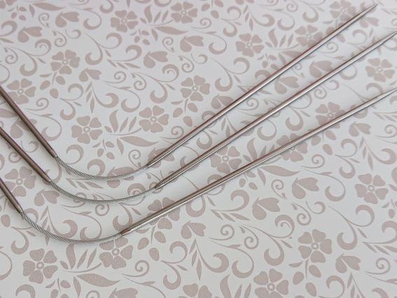 Носочные круговые вязальные спицы на тросе 23см, №2 мм 3 пары