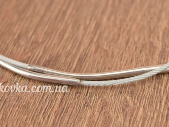 Короткі В'язальні кругові спиці,металеві на тросі №3 мм, 40 см