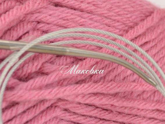 Круговые вязальные спицы , металлические на тросике №4,5 мм, 100 см