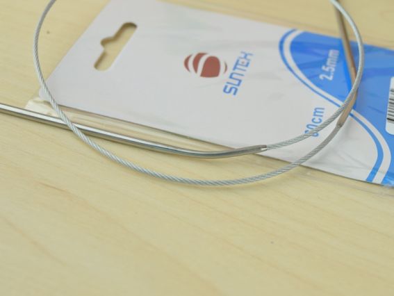 Вязальные круговые спицы,металлические  на тросике №2,5 мм, 60 см