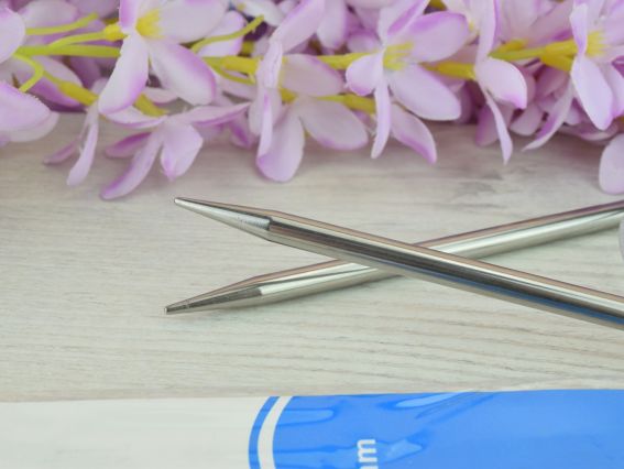 В'язальні кругові спиці, металеві на тросі №6 мм, 60 см