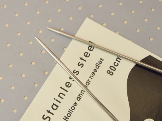 В'язальні спиці кругові металеві на тросі Pack №2мм (14)  80cм