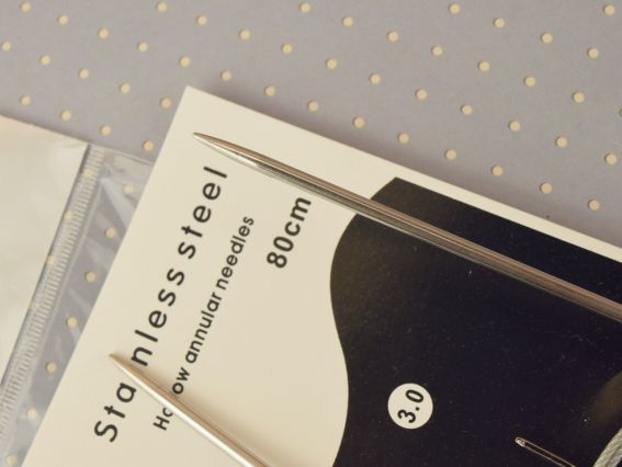 В'язальні спиці кругові металеві на тросі Pack №3 мм 80cм