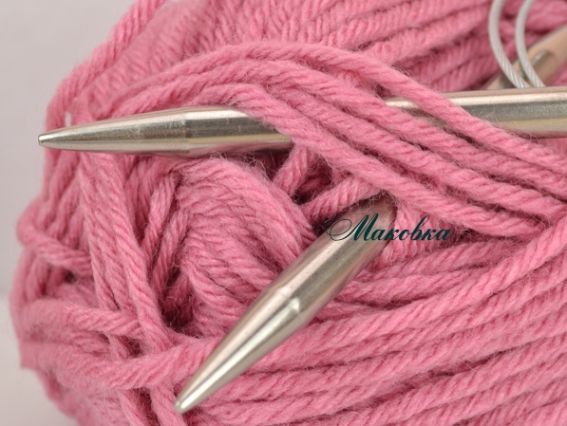 Круговые металлические вязальные спицы на тросике №9 мм, 100 см