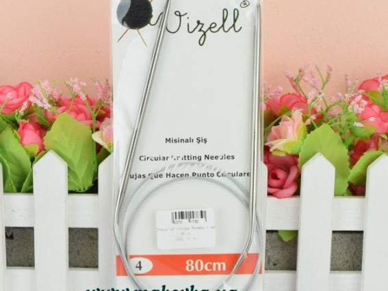 Кругові спиці на тросі Vizell 80 см, №4 мм Кругові спиці на тросі Vizell 80 см, №4 мм