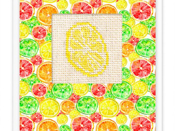Набор для создания открытки (S)Р-54 вышивка Цитрус, Luca-S