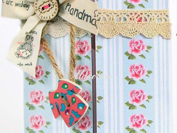 Набор для создания открытки  (S) Е-1 Платье и розочки, Лука-С