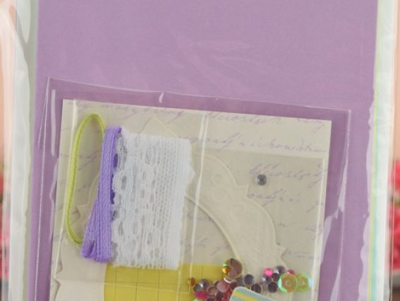 Набор Три открытки SKF002, Eno Greeting (сирень, салат.)