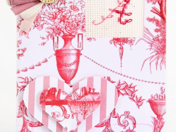 Набор для создания открытки (S) Р-8 вышивка Буквы, красная, Лука-С Набор для создания открытки (S) Р-8 вышивка Буквы, красная, Лука-С