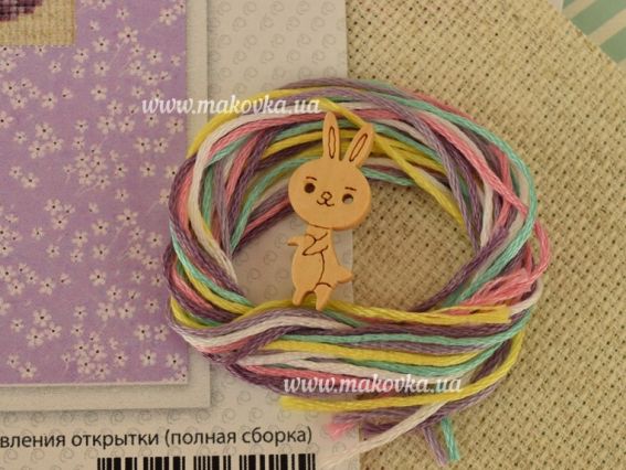 Набор для изготовления открытки с вышивкой SР-68 Пасхальные яйца Лука-С