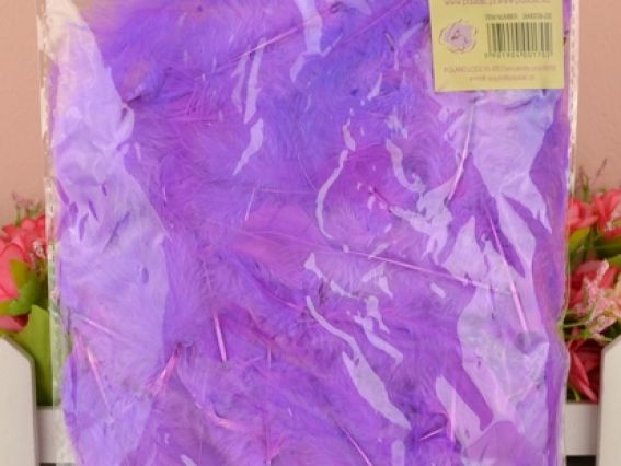 Перья, набор, Paula №26М003В-030 т.сиреневые Перья, набор, Paula №26М003В-030 т.сиреневые