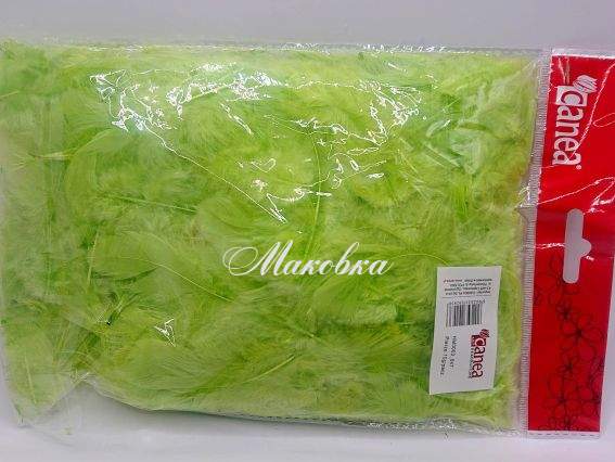 Перья, набор, Canea ярко-салатовые , 10г