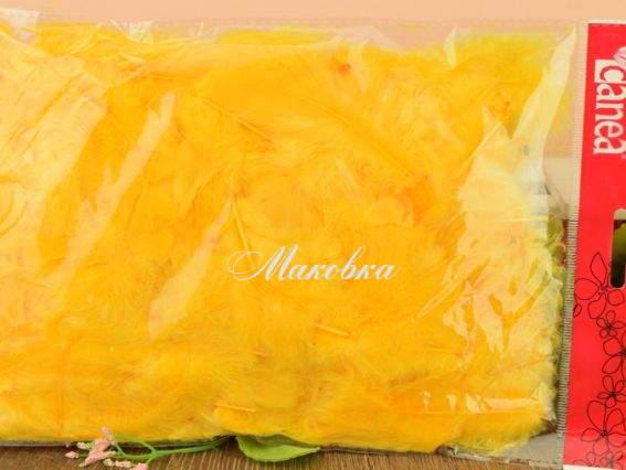 Перья, набор, Canea Желтые HM0003, 10г Перья, набор, Canea Желтые HM0003, 10г