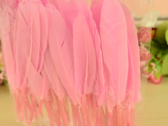 Набір пір'я Рожеві , приблизно 45 шт, 10-14 см, №150