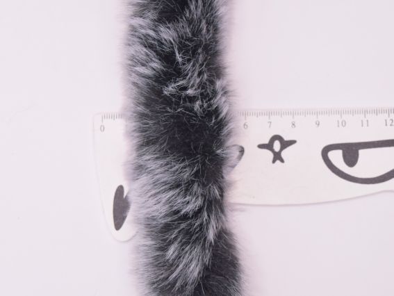 Стрічка зі штучного хутра БІЛА , ширина 4-5 см, для оздоблення, 1 шт