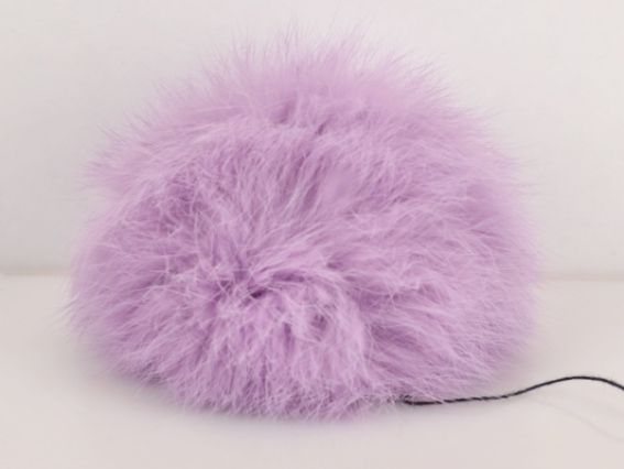 0Помпон из меха кролика, окрашенный сиреневый, 1 шт 0Помпон из меха кролика, окрашенный сиреневый, 1 шт