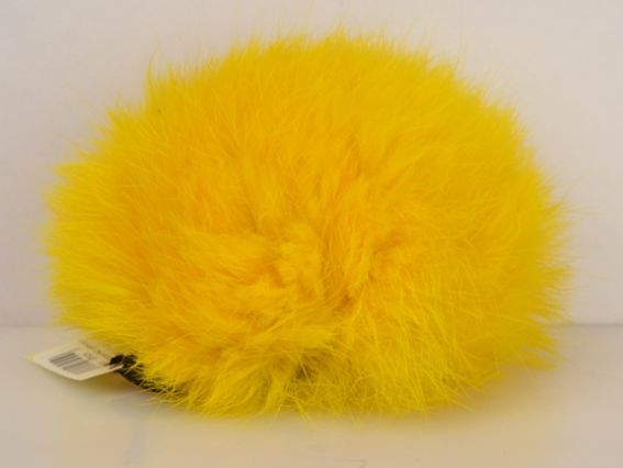 Помпон из меха кролика, окрашенный желтый, 1 шт Помпон из меха кролика, окрашенный желтый, 1 шт