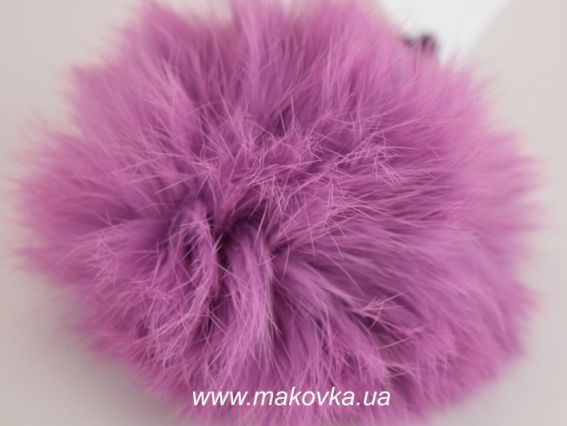 Помпон из меха кролика, окрашенный Розово-сиреневый темный, 1 шт Помпон из меха кролика, окрашенный Розово-сиреневый темный, 1 шт