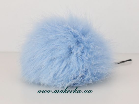 Помпон из меха кролика, окрашенный Голубой , 1 шт Помпон из меха кролика, окрашенный Голубой , 1 шт