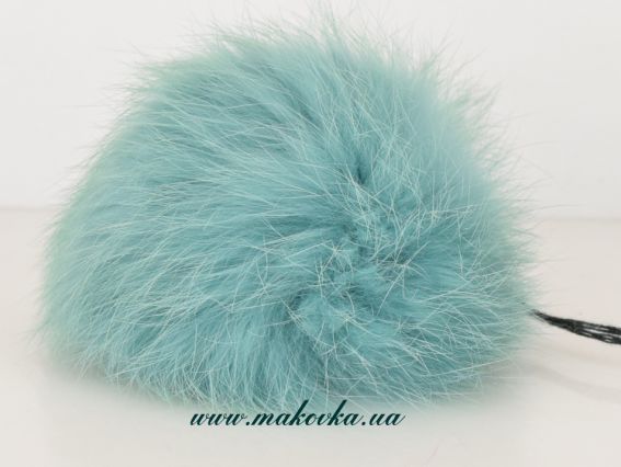 Помпон из меха кролика, окрашенный Мятный, 1 шт Помпон из меха кролика, окрашенный Мятный, 1 шт