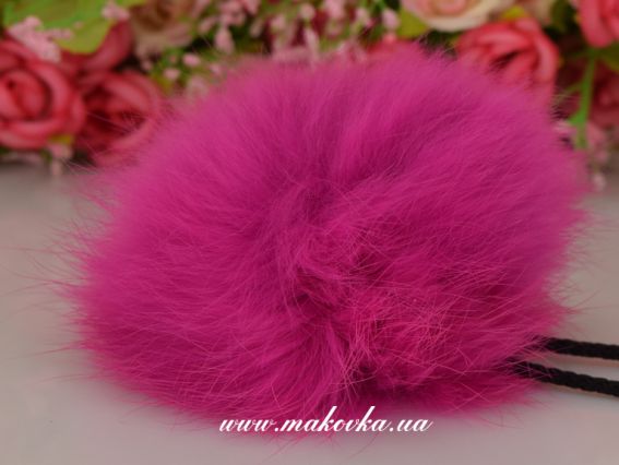 Помпон из меха кролика, окрашенный Темно-розовый, 1 шт Помпон из меха кролика, окрашенный Темно-розовый, 1 шт