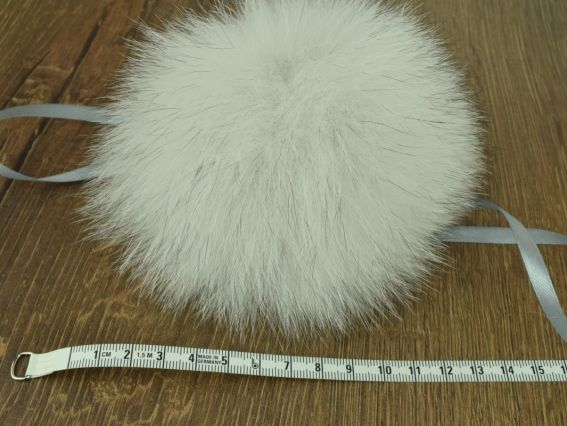 Помпон из меха Песец элит светлый 1 шт Помпон из меха Песец элит светлый 1 шт