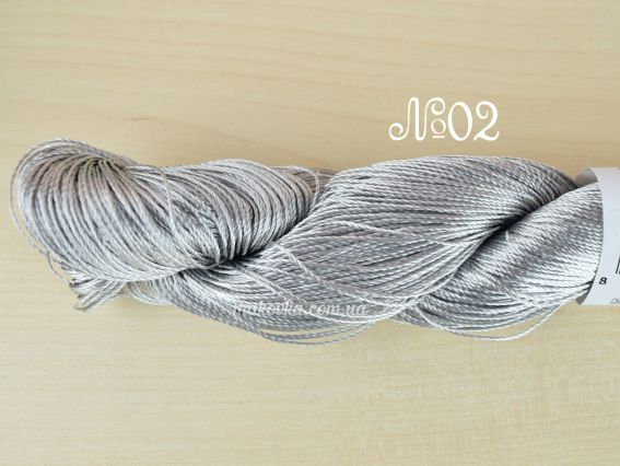 Cordon Popyarn пряжа  002 срібло