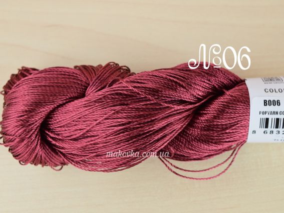 Cordon Popyarn пряжа  006 бордо