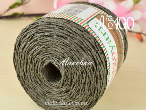 Spagoyarn Papirus нитки 100 хакі