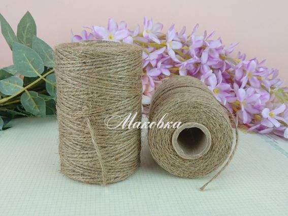 Нитки джутові 200 г колір Суровий Нитки джутові 200 г колір Суровий