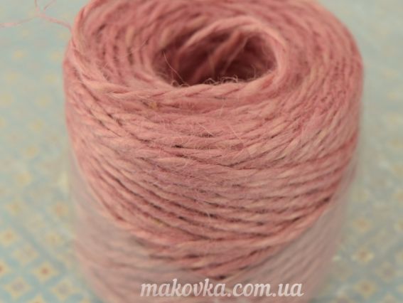 Шпагат Джутовый цветной 45м Радосвіт Пудра