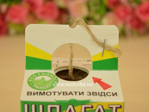 Нитки Шпагат джутовий двонитковий, 45 м/бобіна (коробка Twine-Fix) Радосвіт