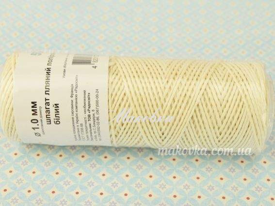 Шпагат Льняной полированный белый 50 м Радосвіт Шпагат Льняной полированный белый 50 м Радосвіт