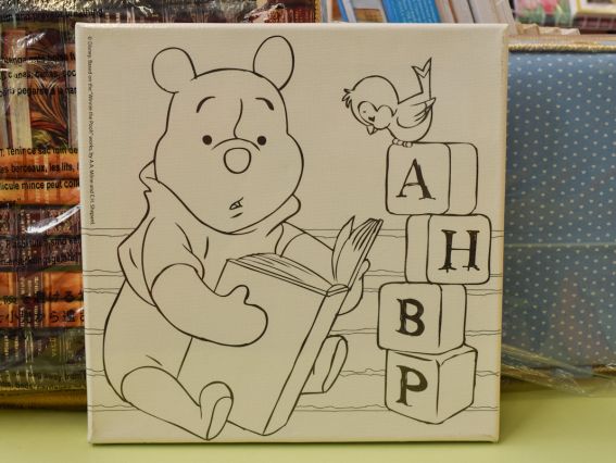 Холст с контуром Винни Пух 25х25см 953170 Холст с контуром Винни Пух 25х25см 953170