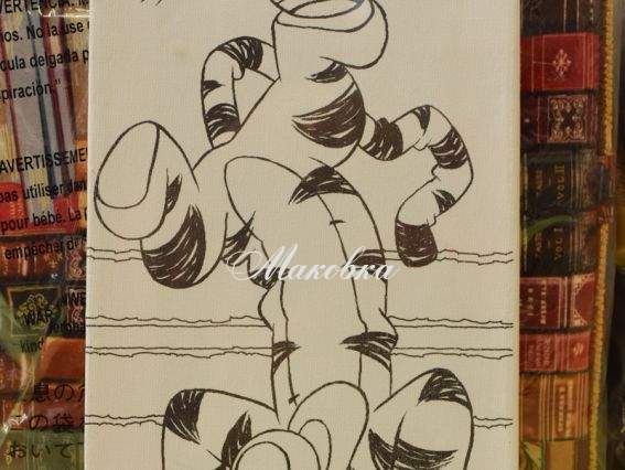 Холст с контуром Тигра 15х30см 953351 Холст с контуром Тигра 15х30см 953351