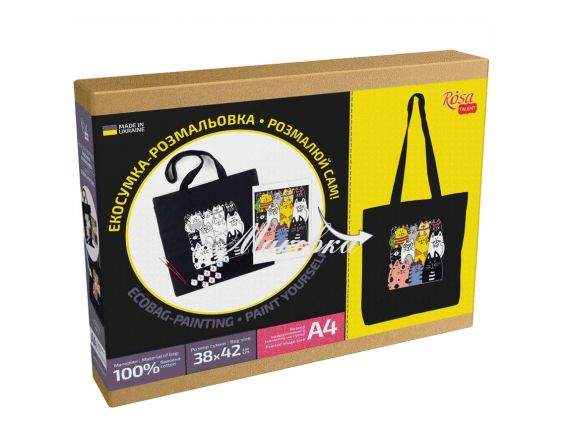 Шоппер-раскраска Котики, черный ROSA Talent N0003642