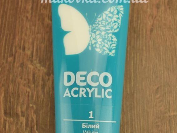 Акриловая краска для декора матовая, цвет №1 Белый, 75 мл, ROSA Talent 322201