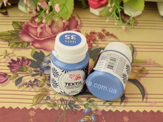 Фарба акрилова для тканин Джинсова (35), 20мл, ROSA TALENT 263435