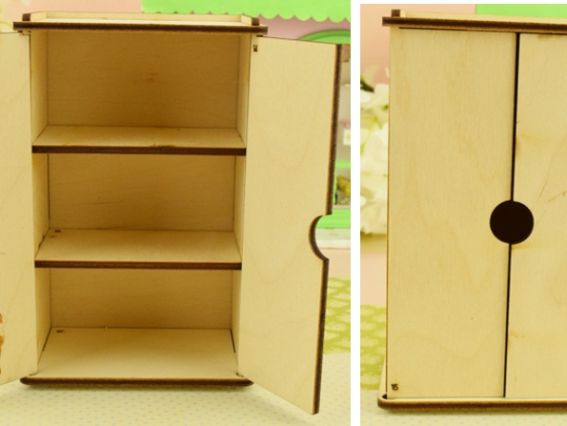 Кукольная мебель, Шкаф 1, Модерн, заготовка из фанеры, ROSA TALENT 287421 Кукольная мебель, Шкаф 1, Модерн, заготовка из фанеры, ROSA TALENT 287421