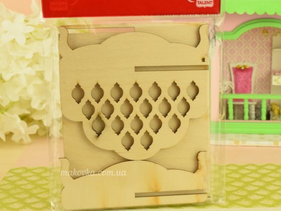 Заготовка Лялькові меблі, Ліжко 2, класік, фанера, 11,2х13,6х10см, ROSA TALENT  287431