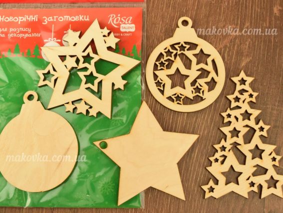 Набор заготовок Звездный микс, 5 шт,  ROSA Talent 4801714 Набор заготовок Звездный микс, 5 шт,  ROSA Talent 4801714