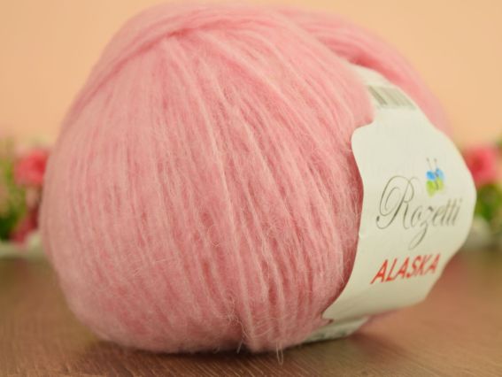 Alaska Rozetti пряжа 231-04 рожевий